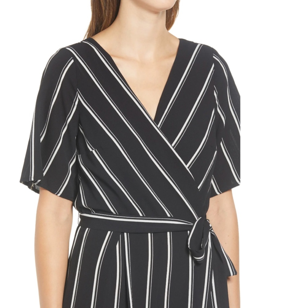 CLOSETCLEANOUT Nordstrom Black Striped Row A Jumpsuit - Picture 5 of 9